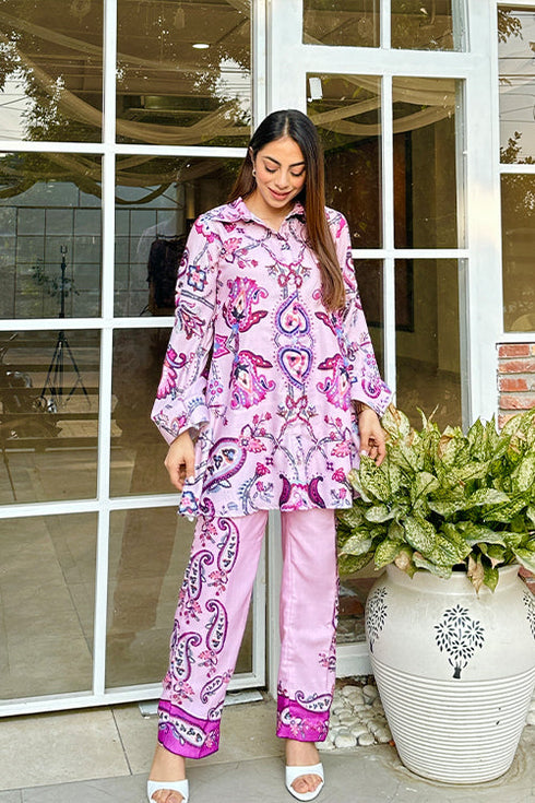 Pink Winter Pashmina Fusion Set